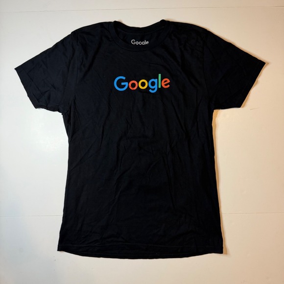 Google Official Merchandise Store Black Logo T-Shirt Mens Medium Cotton Modal